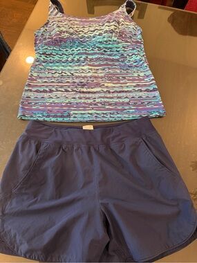 Women's Navy Active Shorts - lands end